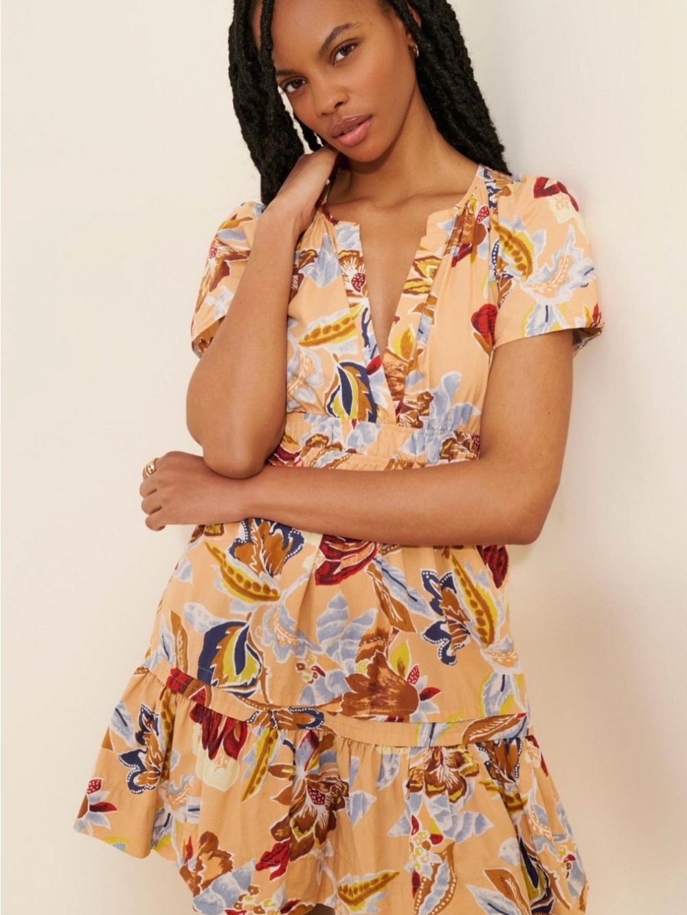 Anthropologie Somerset Cotton Floral Mini Dress Size 3X